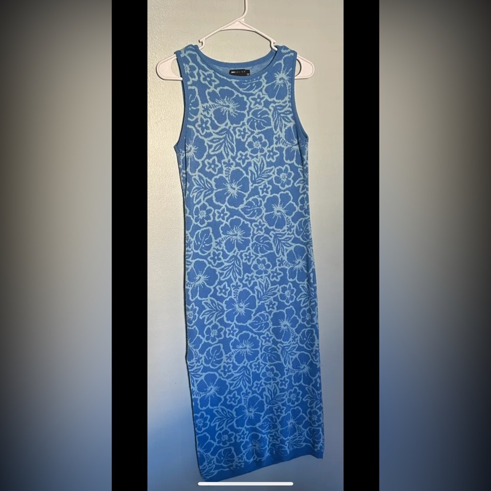 ASOS Blue Floral Midi Dress - Picture 3 of 3